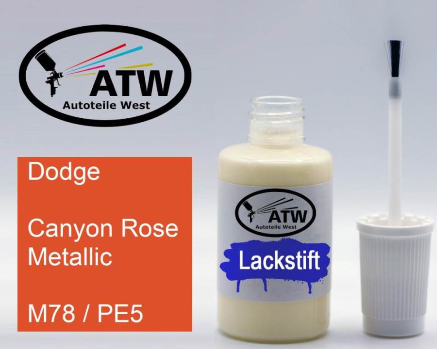 Dodge, Canyon Rose Metallic, M78 / PE5: 20ml Lackstift, von ATW Autoteile West.